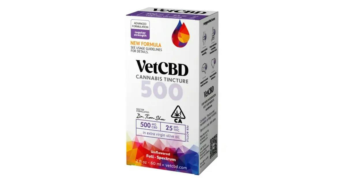 VetCBD, Regular Strength 20:1 Tincture, 500mg, 2oz