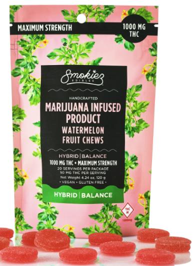 Smokiez Watermelon Hybrid Gummies (1000mg) (M)
