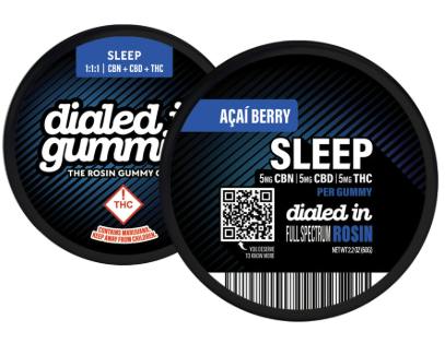 Sleep Dialed Out... 1:1:1 Acai Berry Gummies | THC+CBD+CBN by Dialed In Gummies