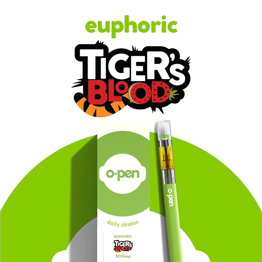 O.pen | Euphoric Tiger's Blood | Daily Strains Cartridge | 1g — cartridge listed on the Herbs 4 You menu