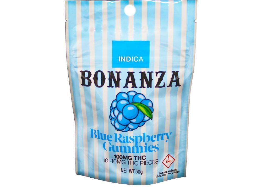 Boosted Gummies Blue Rasberry Indica by Bonanza Cannabis Company