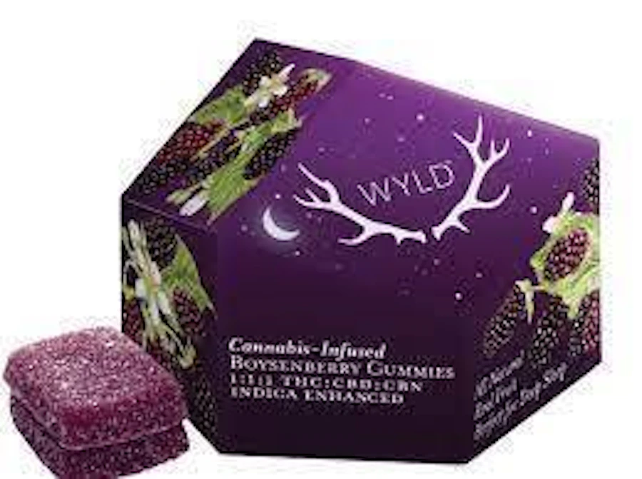 Boysenberry | 1:1:1 THC:CBD:CBN Gummies | 100mg | 10ct | 10mg/ea — gummies listed on the Herbs 4 You menu