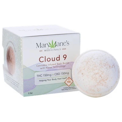 Mary Jane's Medicinals Cloud 9 Bath Bomb 150 THC:CBD:CBN — bath listed on the Herbs 4 You menu