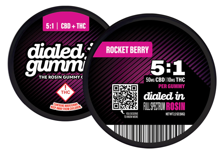 Innovation Dialed In 5:1 CBD+THC — gummies listed on the Herbs 4 You menu