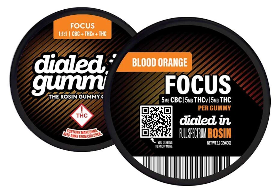 Focus Dialed In 1:1:1 CBC+THCv+THC — gummies listed on the Herbs 4 You menu