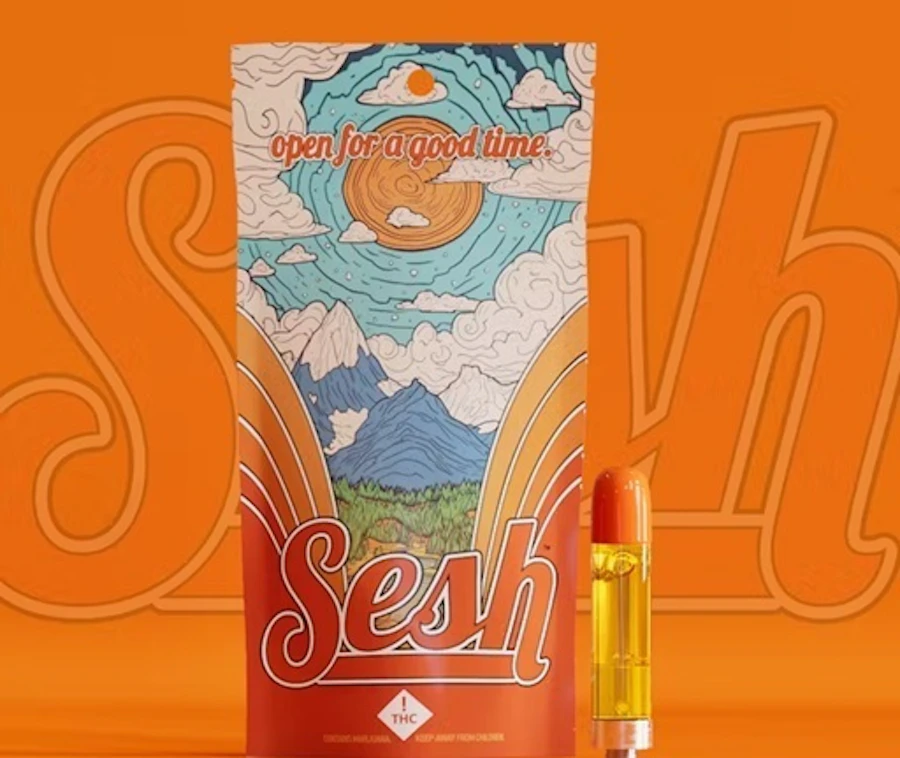 Cartridge packaging shown for Pineapple Cake Express - Cartridge (1000mg) - by Sesh® on the Herbs 4 You menu