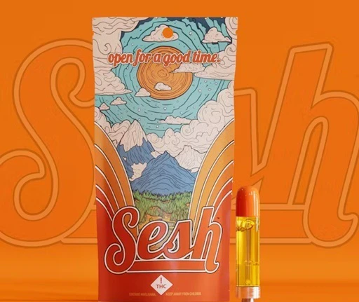 Cartridge packaging shown for Pineapple Cake Express - Cartridge (1000mg) - by Sesh® on the Herbs 4 You menu