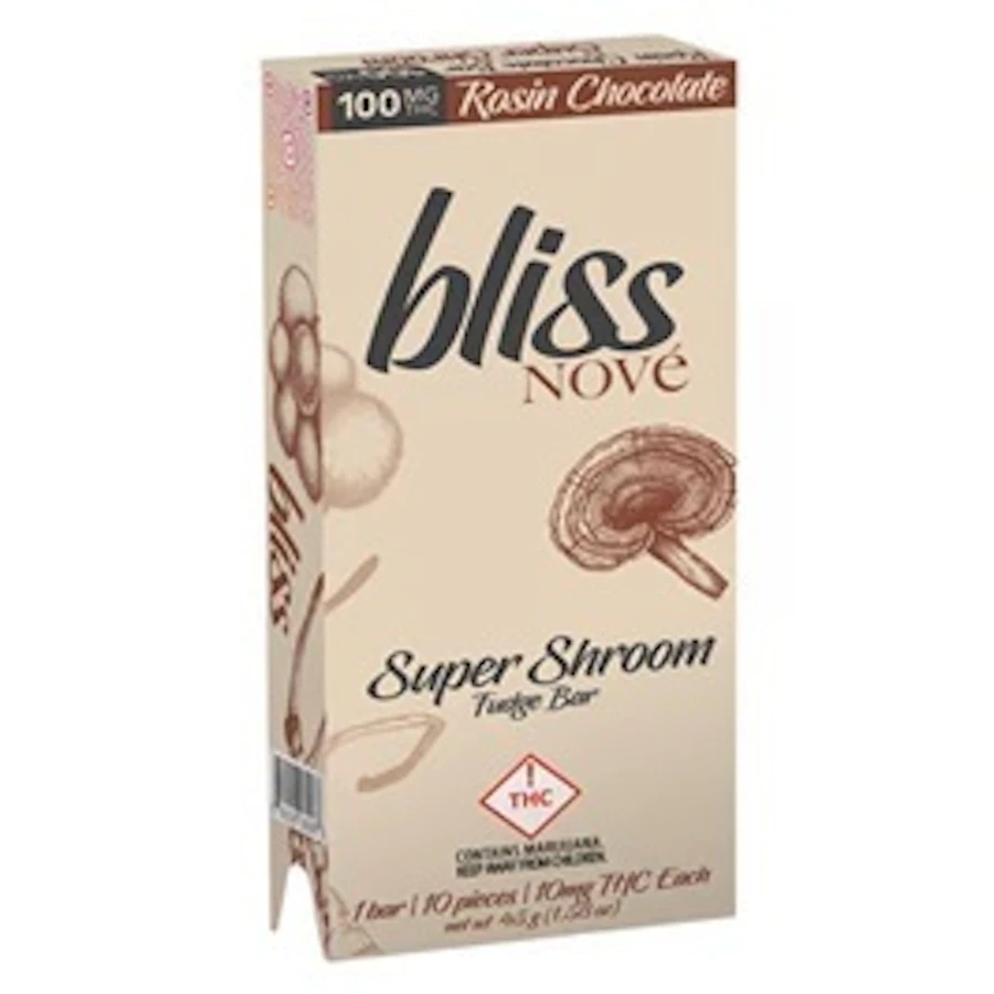 Nove - Bliss Super Shroom Rosin Chocolate Bar 100mg — chocolates listed on the Herbs 4 You menu
