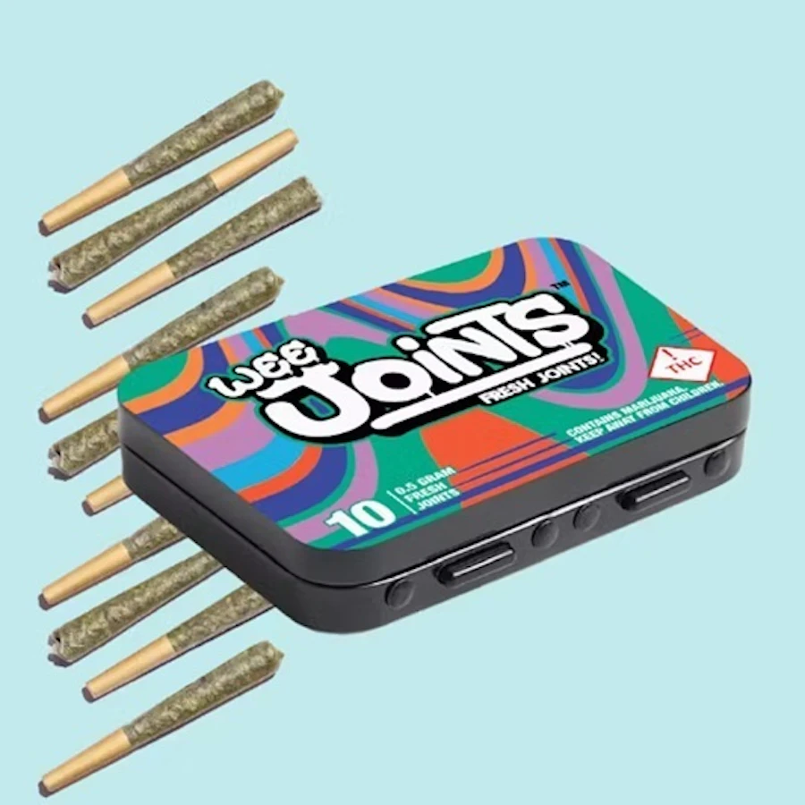 Joints packaging shown for Wee Joints - Midnight Hammer (I) 5g 10 pack on the Herbs 4 You menu