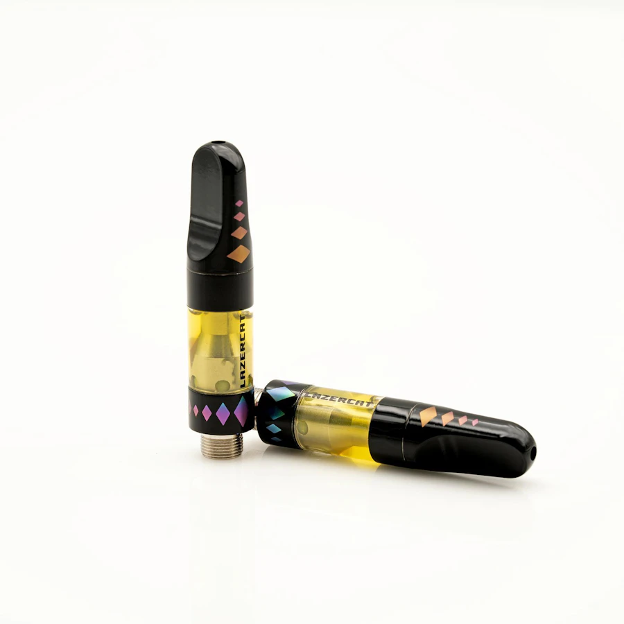 Cartridge packaging shown for Lazercat | Vampire Venom | Solventless Rosin Cartridge | 0.5g on the Herbs 4 You menu