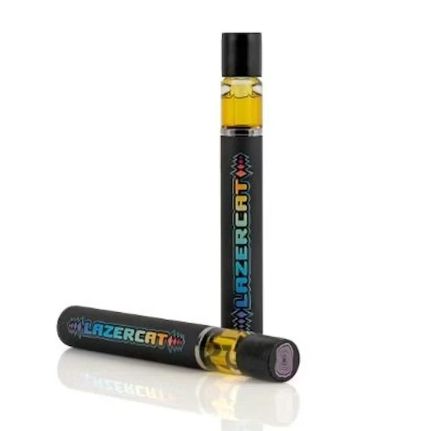 Disposable packaging shown for Lazercat | Jerry Jam | Solventless Rosin Disposable on the Herbs 4 You menu
