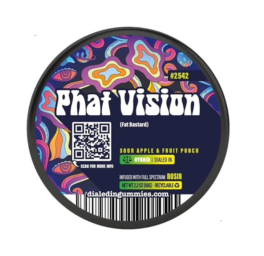 Dialed In - Fat Vision (Batch #2542) — gummies listed on the Herbs 4 You menu