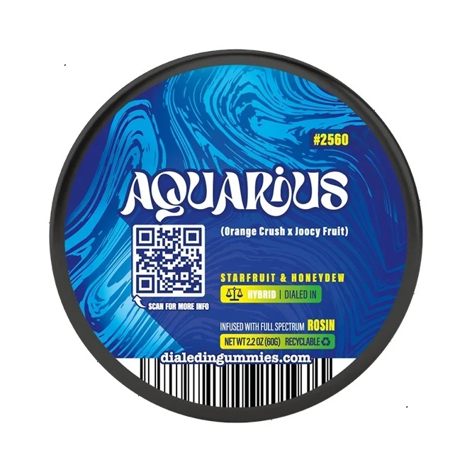Dialed In - Aquarius (#2560) — gummies listed on the Herbs 4 You menu