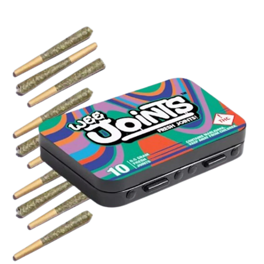 Minis packaging shown for Wee Joints - Strawberry Blast (S) 5g 10 pack on the Herbs 4 You menu