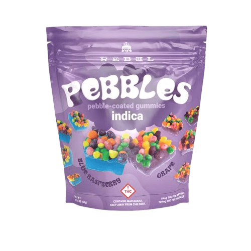 Pebbles Blue Raspberry & Grape | Gummies | 10pk | 10mg/ea
