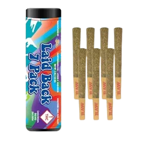 Minis packaging shown for Laid Back | Lavender Jones | Minis | 0.5g each | 7pk on the Herbs 4 You menu