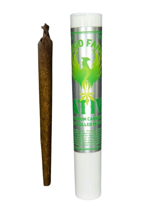 Blunts packaging shown for Fuego Farms | Nerds on Fire | Blunt | 1g on the Herbs 4 You menu