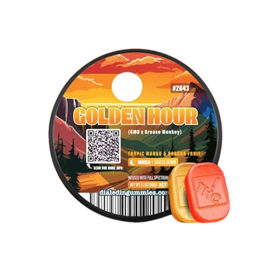 Dialed In - Golden Hour (Batch #2643) — gummies listed on the Herbs 4 You menu