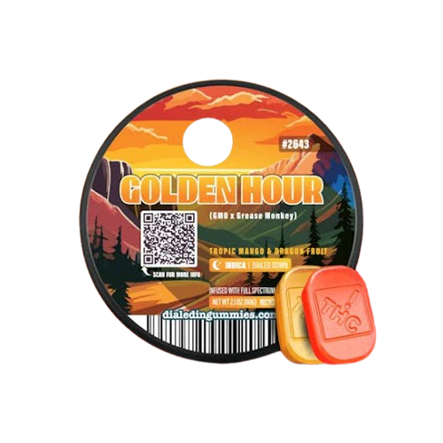 Dialed In - Golden Hour (Batch #2643) — gummies listed on the Herbs 4 You menu