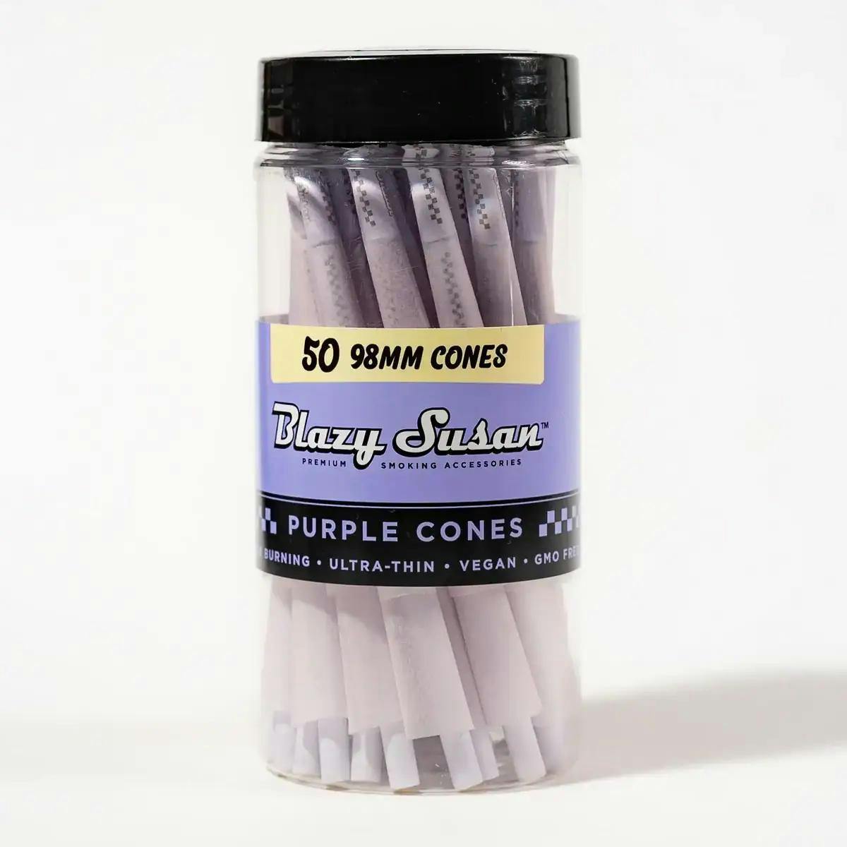 Blazy Susan Purple 98mm cones 50ct
