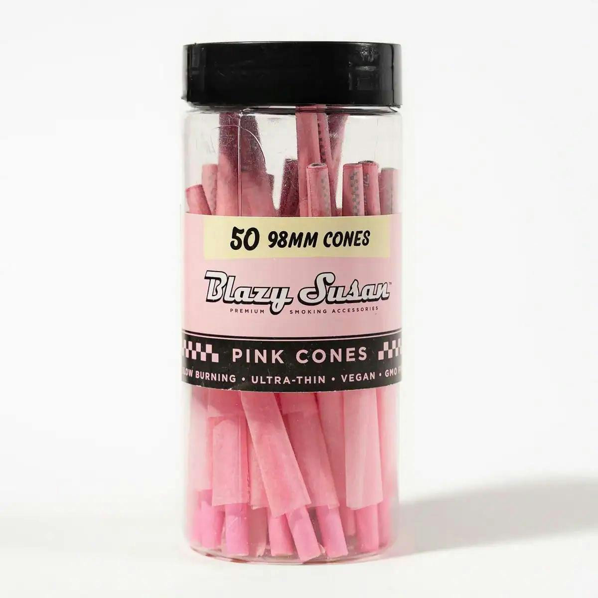 Blazy Susan Pink 98mm cones 50ct