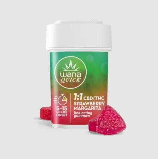 REC - Wana Optimals Gummies - Strawberry Margarita 1:1 (100mg THC/ 100mg CBD)
