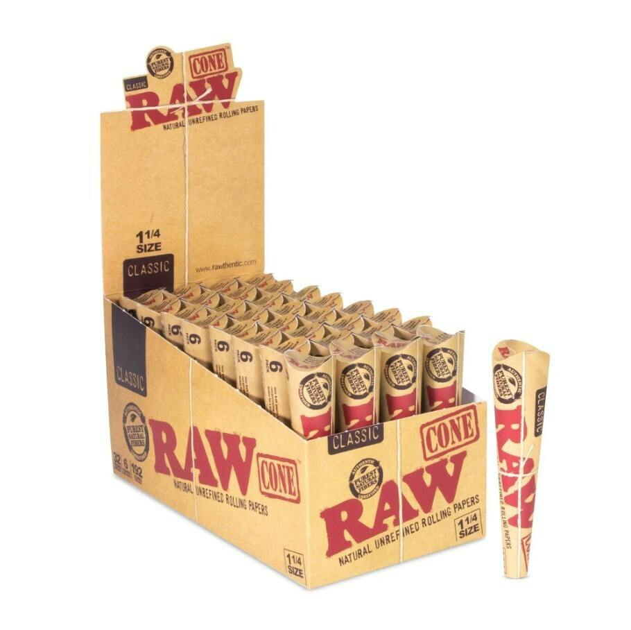 MED - RAW Classic 1 1/4" Cone 6pk