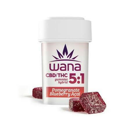 REC - Wana Pomegranate Blueberry Acai 5:1 ( 100mg THC/ 500mg CBD)