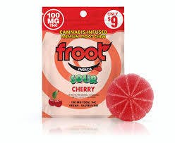 Froot | Sour Cherry Gummy | 100mg | Single Cut-to-dose