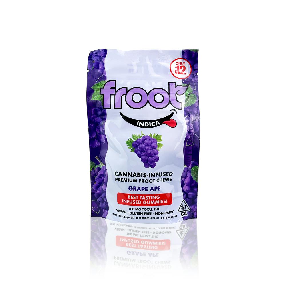 Froot | Grape Ape Gummies | 100mg | 10ct | 10mg/ea