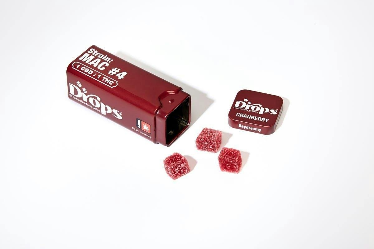 Drops | Cranberry 20pc Looking Glass | Super Sativa (100mg THC + 100mg CBC)