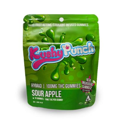 Sour Apple Individual Gummies | 100mg | 10ct | 10mg/ea