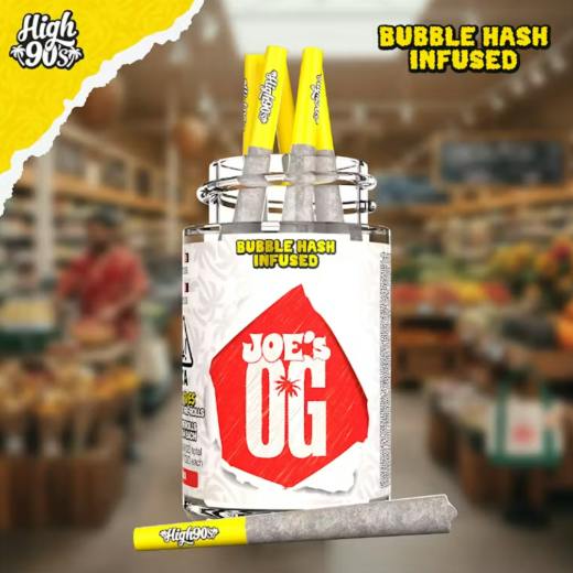 Joe's OG - 0.5g High Fives Bubble Hash Infused Pre-Rolls 5 Pack