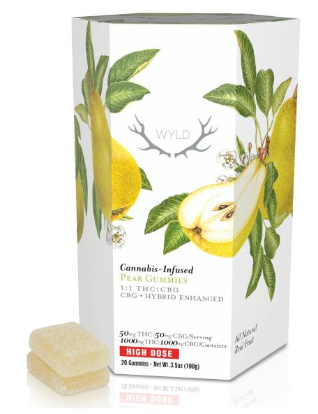 Pear 1:1 THC:CBG Hybrid Enhanced Gummies | 1000mg | 20ct | 50mg/ea