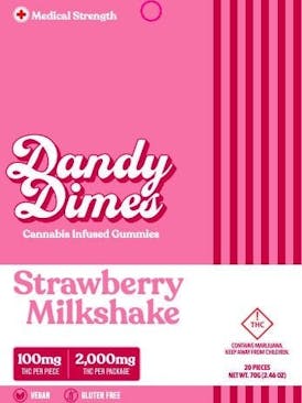 Strawberry Milkshake - Sativa Gummies (2000mg)