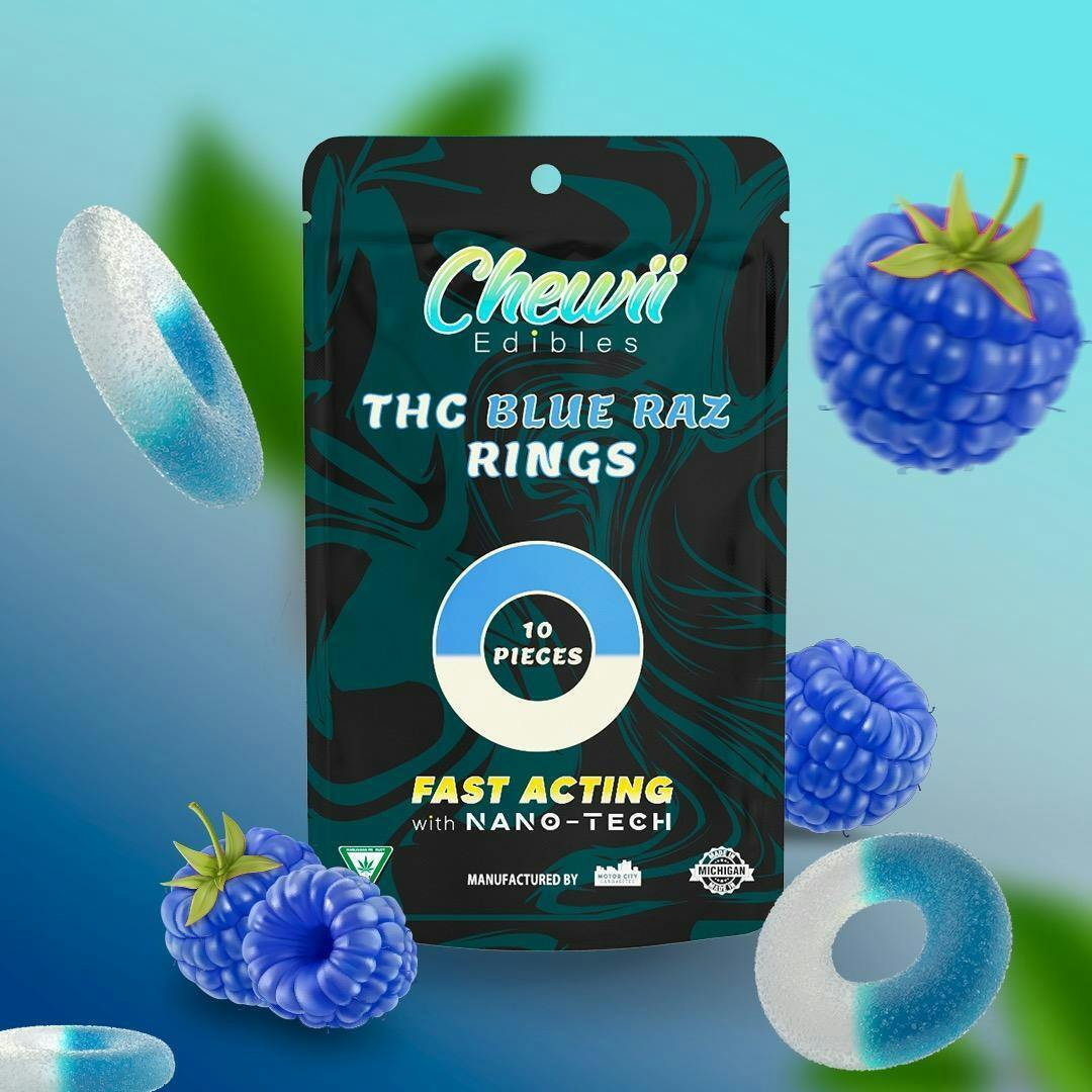 Chewii Rings - Blue Razz (200mg) [10pk]