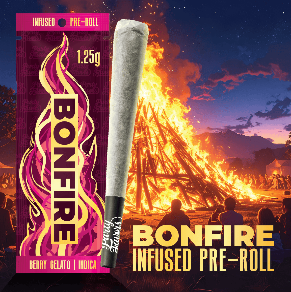 Party Favors | Berry Gelato | Infused Joint | 1.25g by Party Favors