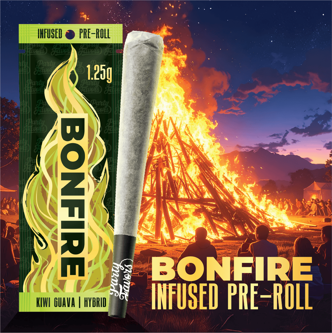 Party Favors | Kiwi Guava | Infused Joint | 1.25g by Party Favors