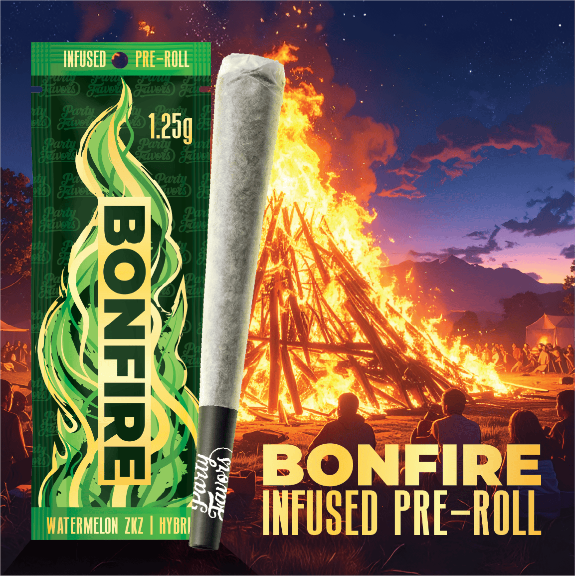Party Favors | Watermelon ZKZ | Infused Joint | 1.25g by Party Favors