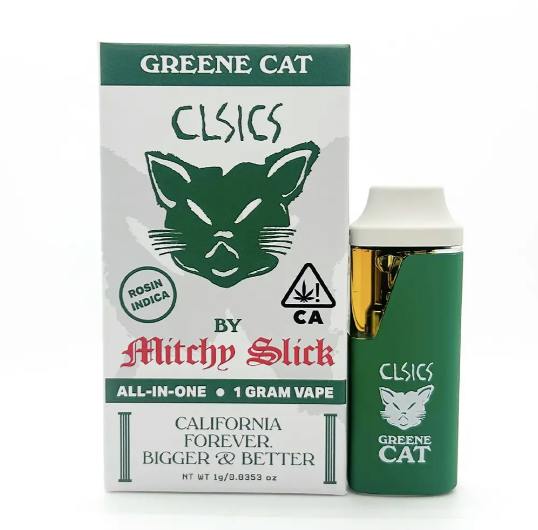 CLSICS - Greene Cat - Live Rosin All in One Vape - 1g by CLSICS Rosin & Rosin Infused Pre Rolls