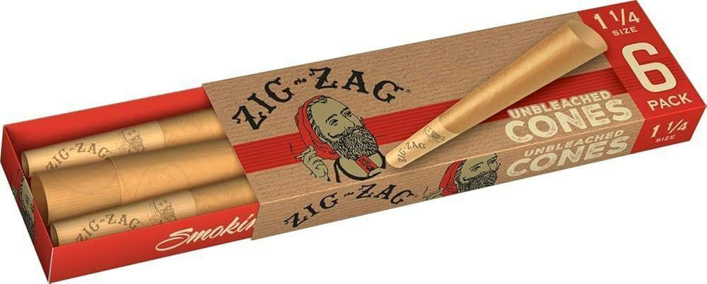 ZIG ZAG UNBLEACHED CONES 6PK $3 ND