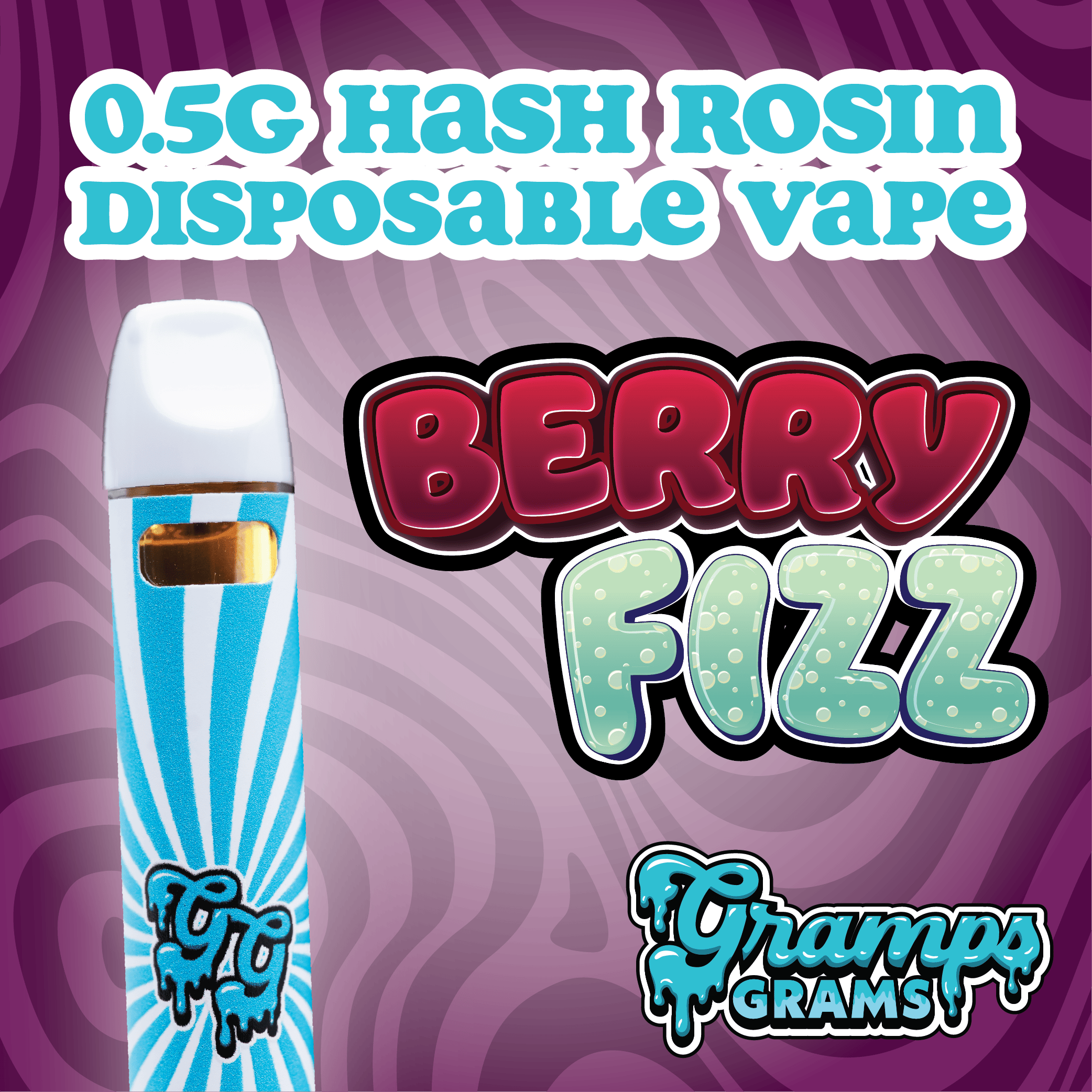 Berry Fizz - 0.5g Hash Rosin Vape (OTD)