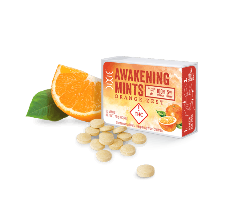 100 mg Dixie Mints - Orange Zest Awakening