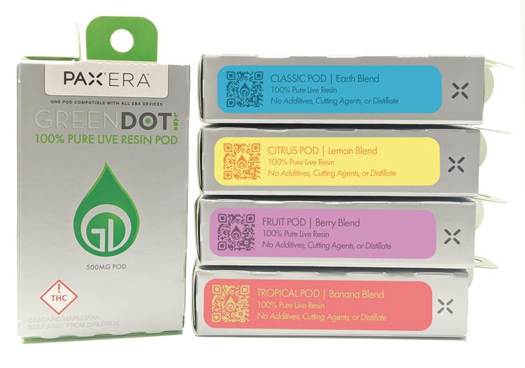 500 mg - Green Dot Labs Pax Pods