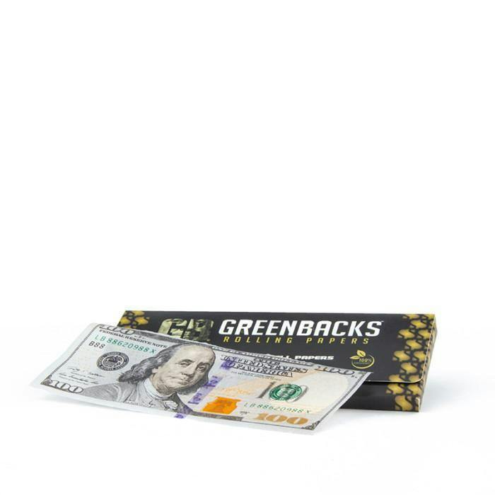 GREENBACK ROLLING PAPER SINGLE BOOKLET $100 BILL PAPER W/FILTER