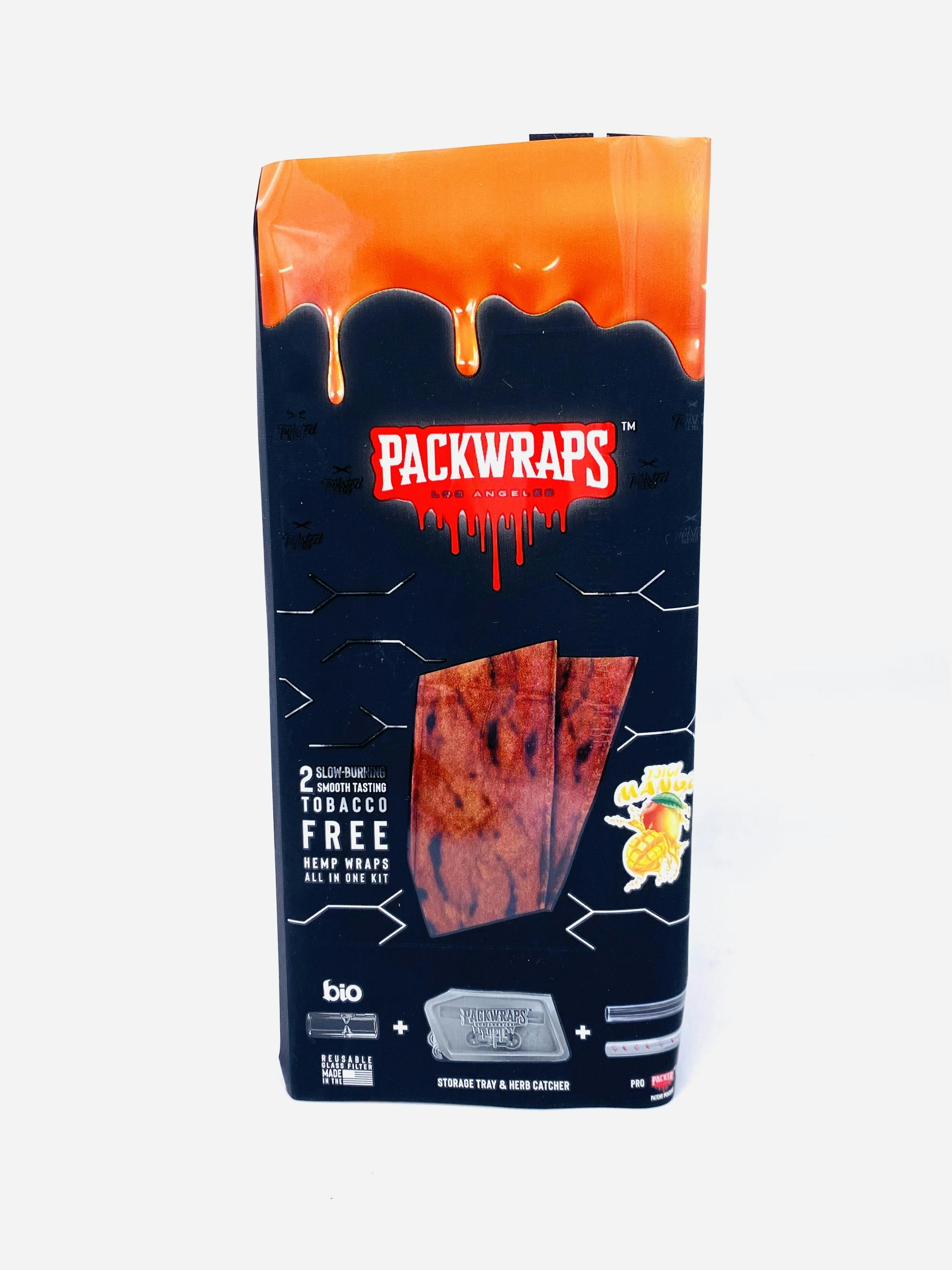 PACKWRAPS | 2 Tobacco Free Juicy Mango Hemp Wraps |