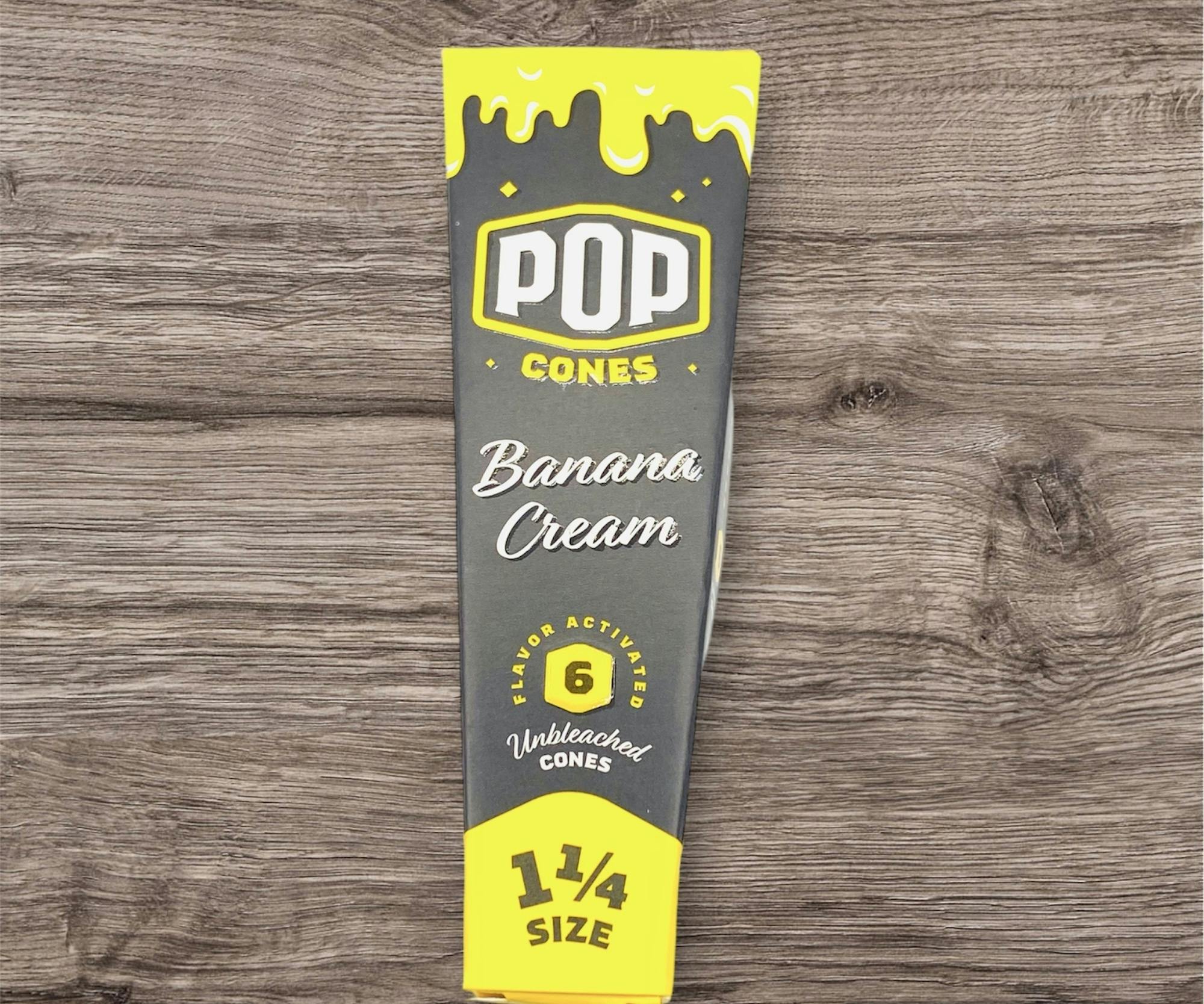 Pop Cones | Banana Cream | 6pack mini cones |