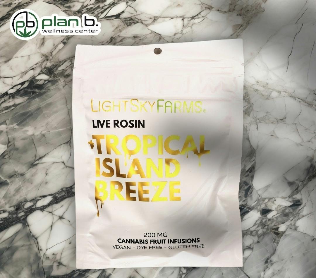 LightSky Farms | Tropical Island Breeze | 200mg live rosin infused gummies - vegan
