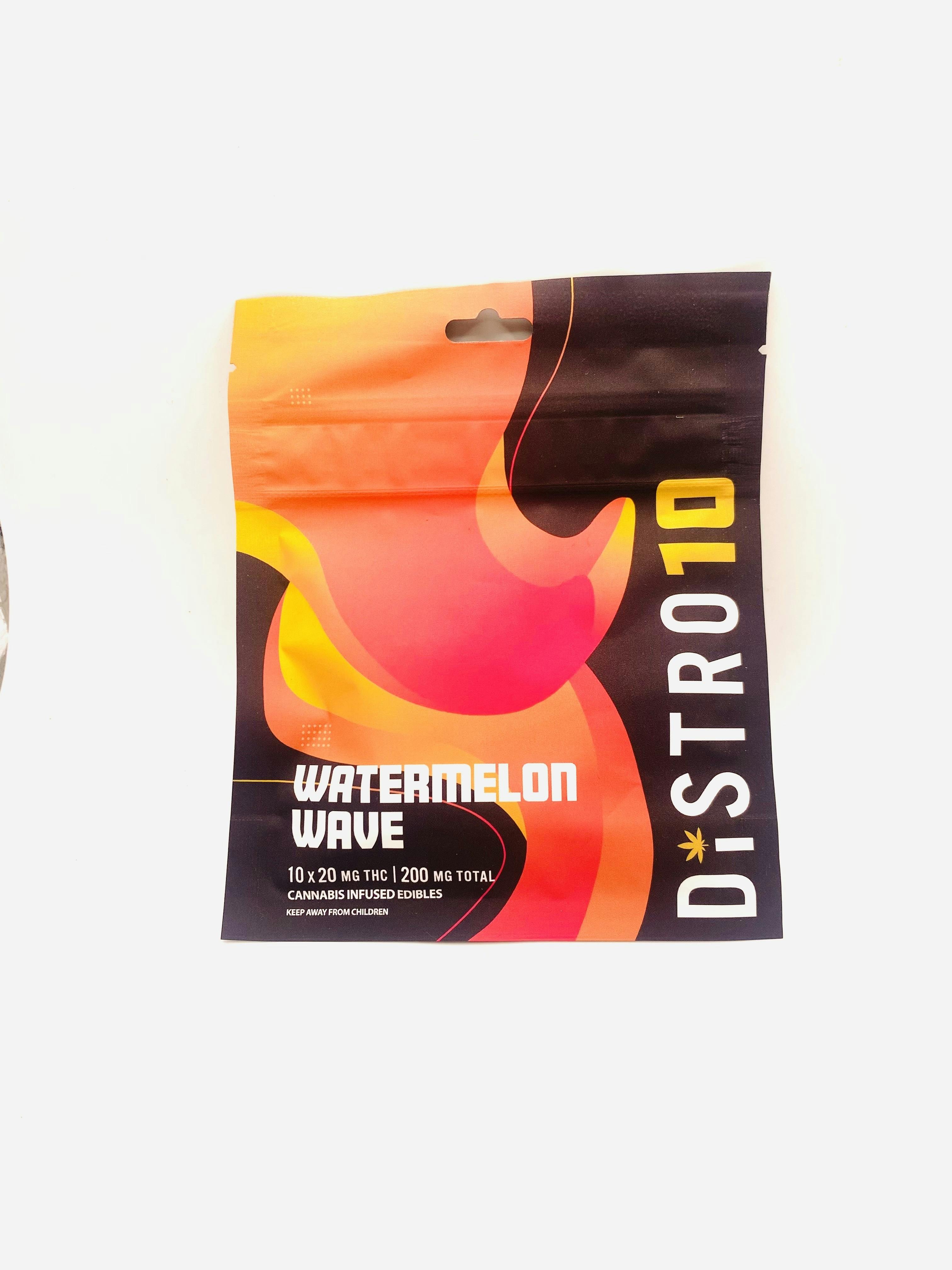 Watermelon Wave Gummies | 200mg | 10ct | 20mg/e