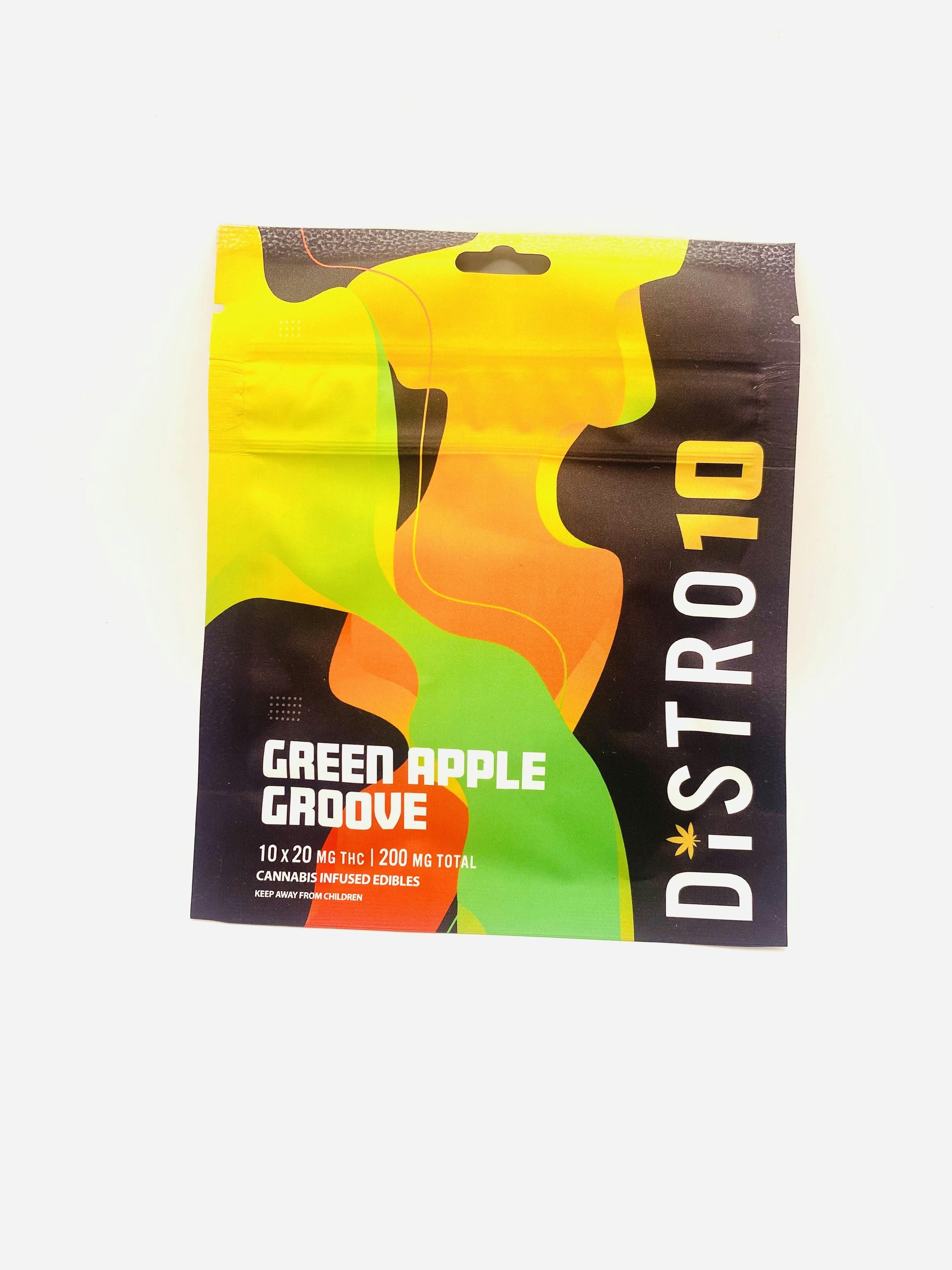 Distro 10 | Green Apple Groove | 200mg gummies